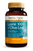 Herbs of Gold Lysine 1000 + Olive Leaf