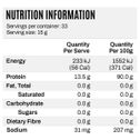 ATP Science JOLT | Unflavoured Nutritional Information