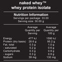 ProMatrix Naked Whey WPI 1kg - Unflavoured ingredients