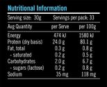 ProMatrix Wild Whey 1kg - WPI Vanilla Bean ingredients