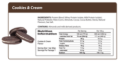 Smart Protein Bar - Cookies & Cream ingredients