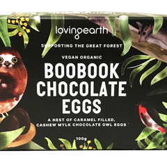 Loving Earth Boobook Chocolate Eggs | Vegan | Organic