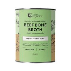 Nutra Organics Beef Bone Broth Powder - Herb & Garlic