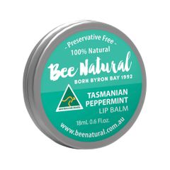 Bee Natural Lip Balm Tin Peppermint 18ml