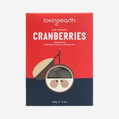 Loving Earth Chocolate Coated Cranberries In Coconut Mylk Chocolate