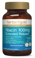 Herbs of Gold Niacin 100mg Extended Release 60 Tablets