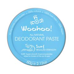 Woohoo Deodorant Paste Surf (Regular Strength) Tin 60g