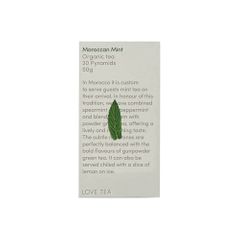 Love Tea Organic Moroccan Mint x 20 Pyramids