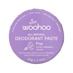 Woohoo Deodorant Paste Pop (Extra Strength) Tin 60g