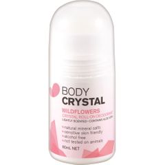 Body Crystal Crystal Roll On Deodorant Wildflowers 80ml