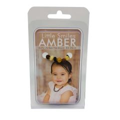 Little Smiles Amber Baby Necklace Teeth (33 35cm) Raw Multi