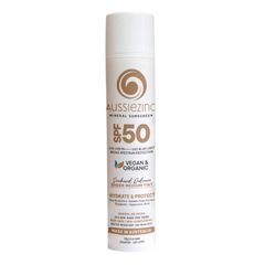 AussieZinc Sunscreen Hydrate & Protect SPF50 | Sheer Medium Tint
