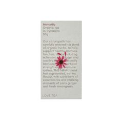 Love Tea Organic Immunity x 20 Pyramids