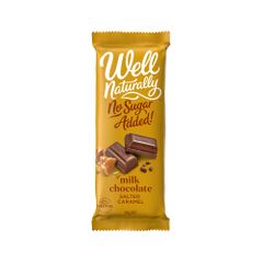 Well Naturally | Milk Chocolate Salted Caramel 90g | No Added Sugar