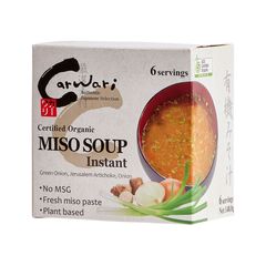 Carwari Organic Miso Soup Instant x 6 Serves (102g net)