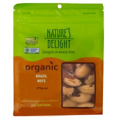 Natures Delight Organic Brazil Nuts 275g