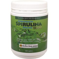Medicines From Nature Super Strength Spirulina Org 1000 500c