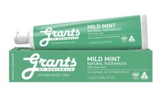 Grants Toothpaste | Mild Mint with Aloe Vera