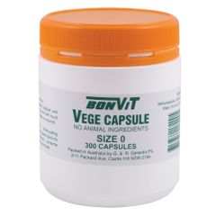 Bonvit Empty Vege Capsules Size '0' 300c