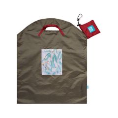 Onya Reusable Shopping Bag Olive Light Leaves Large
