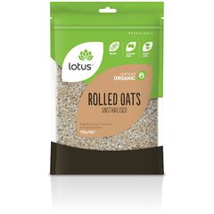 Lotus Oats Rolled Unstabilised Organic 750g