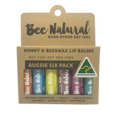 Bee Natural Lip Balm Stick Aussie 4.5ml x 6 Pack