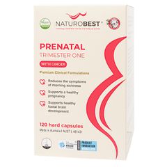 NaturoBest Prenatal Trimester One with Ginger 120 capsules