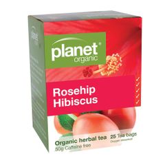 Planet Organic Rosehip Hibiscus Herbal Tea x 25 tea Bags