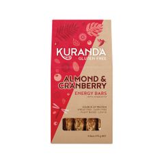 Kuranda Gluten Free Energy Bars Almond Cranberry 35g x 5 Pk