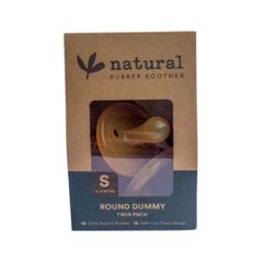 Nat Rubber Soother Round Dummy Small Twin