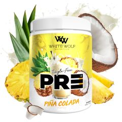 White Wolf Tingle-Free PRE Workout | Pina Colada