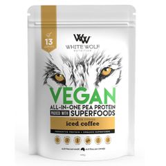 White Wolf Vegan ALL-IN-ONE Pea Protein | Iced Coffee 400g