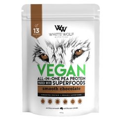 White Wolf Vegan ALL-IN-ONE Pea Protein | Smooth Chocolate 400g