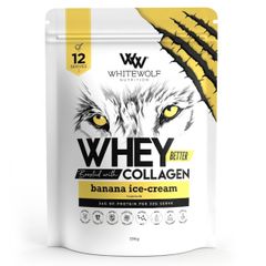White Wolf Whey Better Protein + Collagen | Banana Ice Cream 396g
