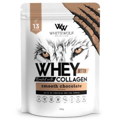 White Wolf Whey Better Protein + Collagen | Smooth Chocolate 396g