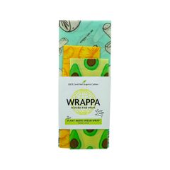 WRAPPA Reusable Food Wrap Vegan Foodies x 3 Pack