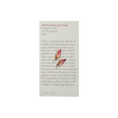 Love Tea Organic White Rose and Goji x 20 Pyramids