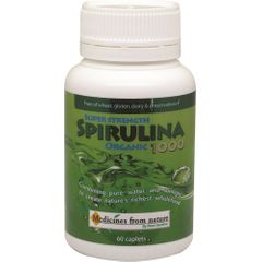 Medicines From Nature Super Strength Spirulina Org 1000 60c