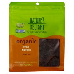 Natures Delight Organic Dried Apricots 250g