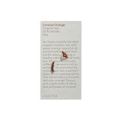 Love Tea Organic Coconut Orange x 20 Pyramids