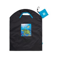 Onya Reusable Shopping Bag Black Sea Turtle Large