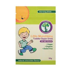 Nat Happiness Lit Munchkins Toddler Drink Morn Choc Pouch 50g