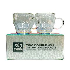 Tea Tonic | Tea for Two | Double Walled Glass Tea Cup x 2 Pack