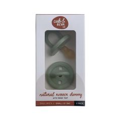 Cub Bear Co Rubber Dummy Round Small Green Twin