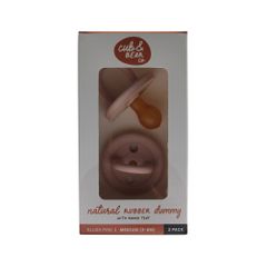 Cub Bear Co Rubber Dummy Round Medium Pink Twin