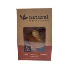 Nat Rubber Soother Orthodontic Dummy Small Twin