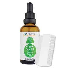 Grahams Natural Organic Cradle Cap Oil with Comb 50ml