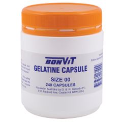 Bonvit Empty Gelatine Capsules Size '00' 240c