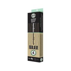 Ess FF Toothbrush Bamboo Activ Charcoal Soft 4pk