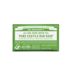 Dr. Bronner's Pure-Castile Bar Soap Green Tea 140g